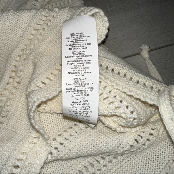 NWT Boohoo Crochet Lace Up Bralet and Skirt Co-ord in White Size Small - Picture 7 of 10